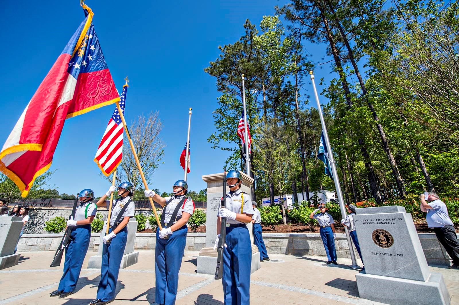 Color Guard at Veterans Monument