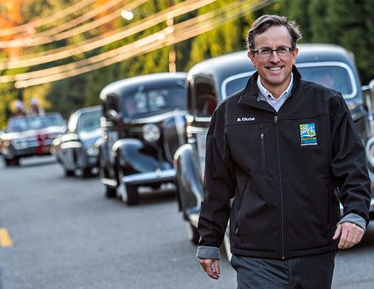 Council Member Walking in Parade