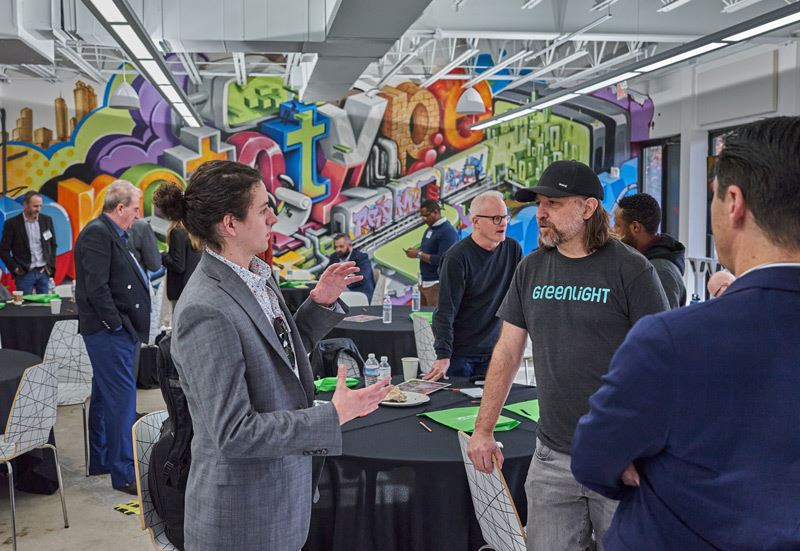 People at an event at the Innovation Center